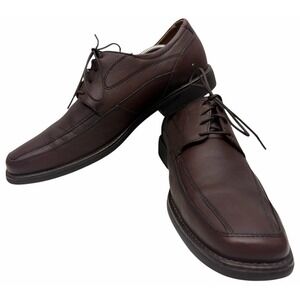 Flexi Mens Brown Leather Comfort Loafers Lace Up Size 13  78301